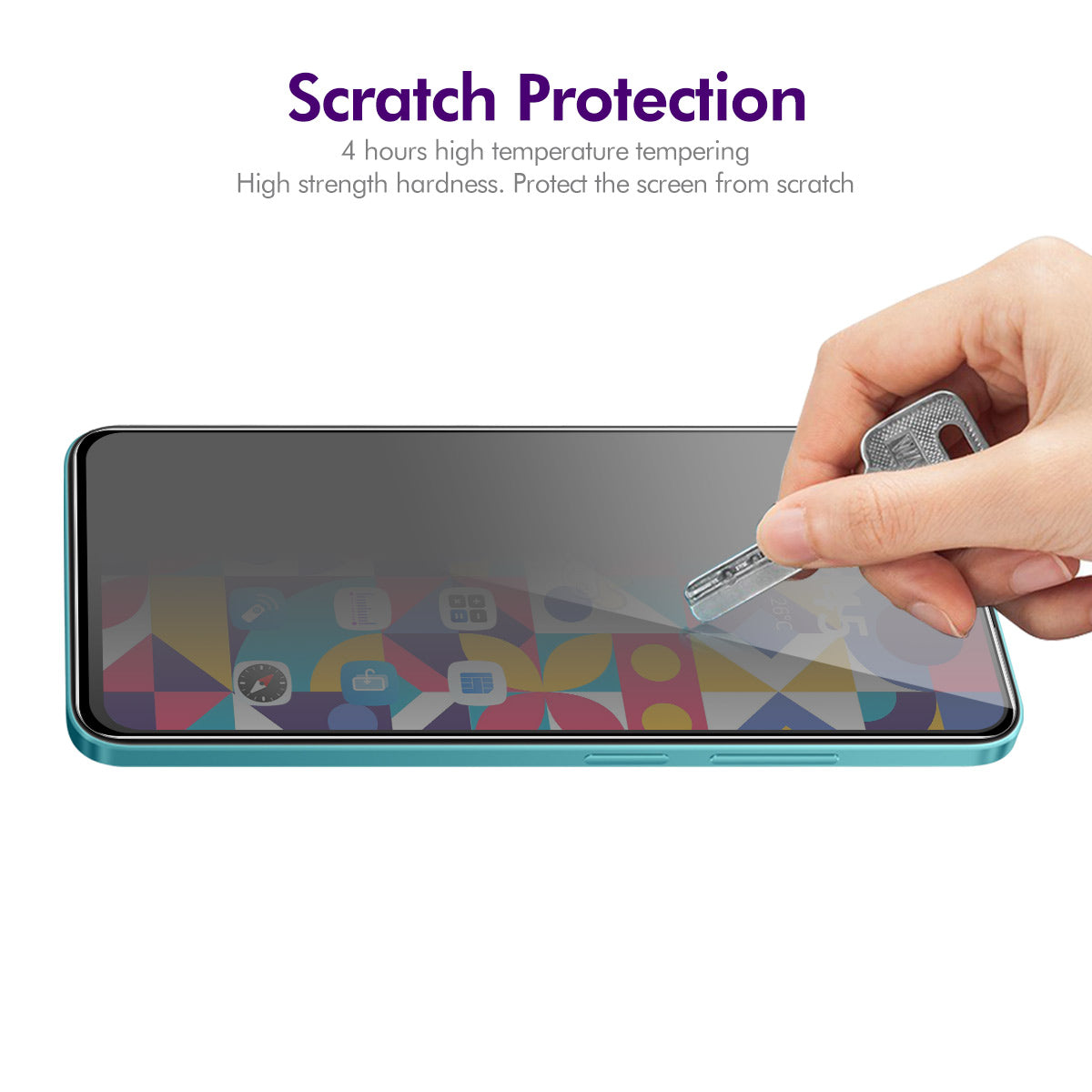 ENKAY HAT PRINCE For Xiaomi Redmi A3 / Poco C61 4G Tempered Glass Screen Protector Anti-Peep Full Cover Film ENKAY HAT PRINCE For Xiaomi Redmi A3 / Poco C61 4G Tempered Glass Screen Protector Anti-Peep Full Cover Film